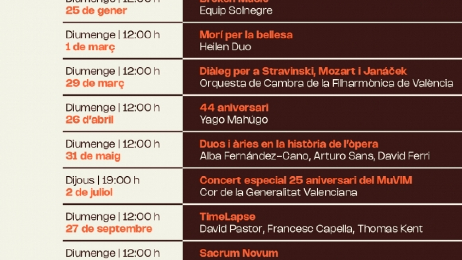 Un ciclo de música clásica hasta noviembre
