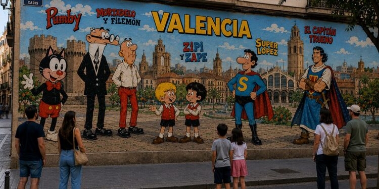 Valencia se transforma en una viñeta gigante